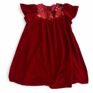 H&M Girls Red Sequin Party Dress | Holiday | Size 8/9
